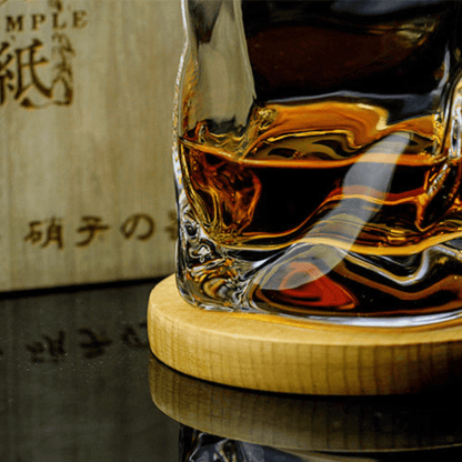 Hand-Cut Crystal Whiskey Tumbler with Traditional Faceted Pattern for Home Bar