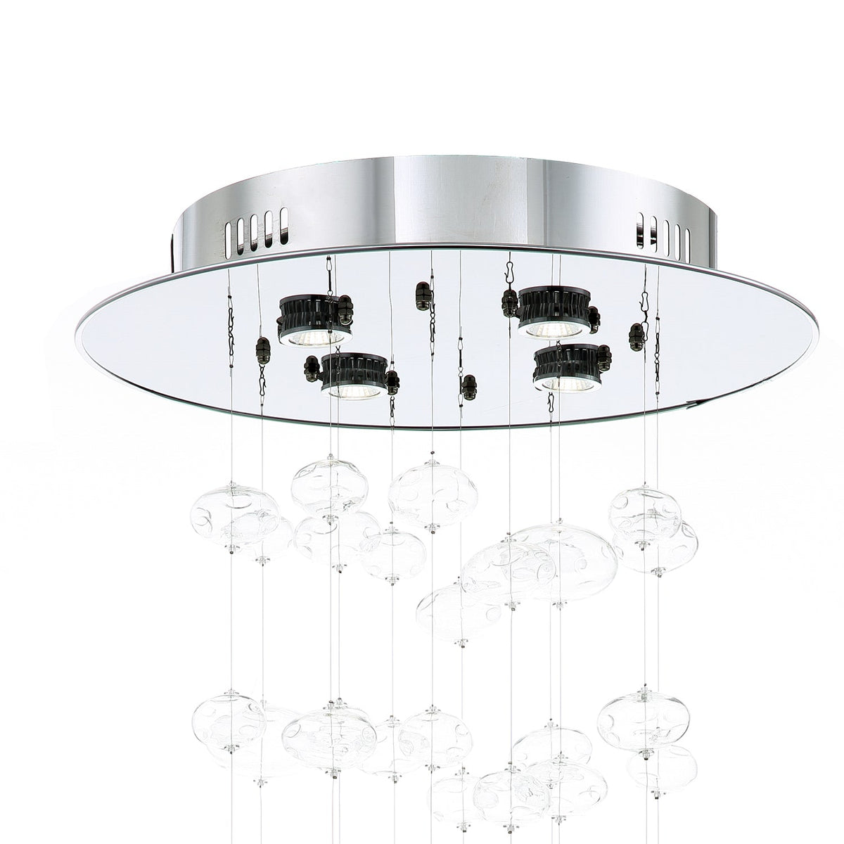 Textured Glass Globe Multi-Light Fixture – Contemporary Overhead Lighting for Dining Rooms & Entryways