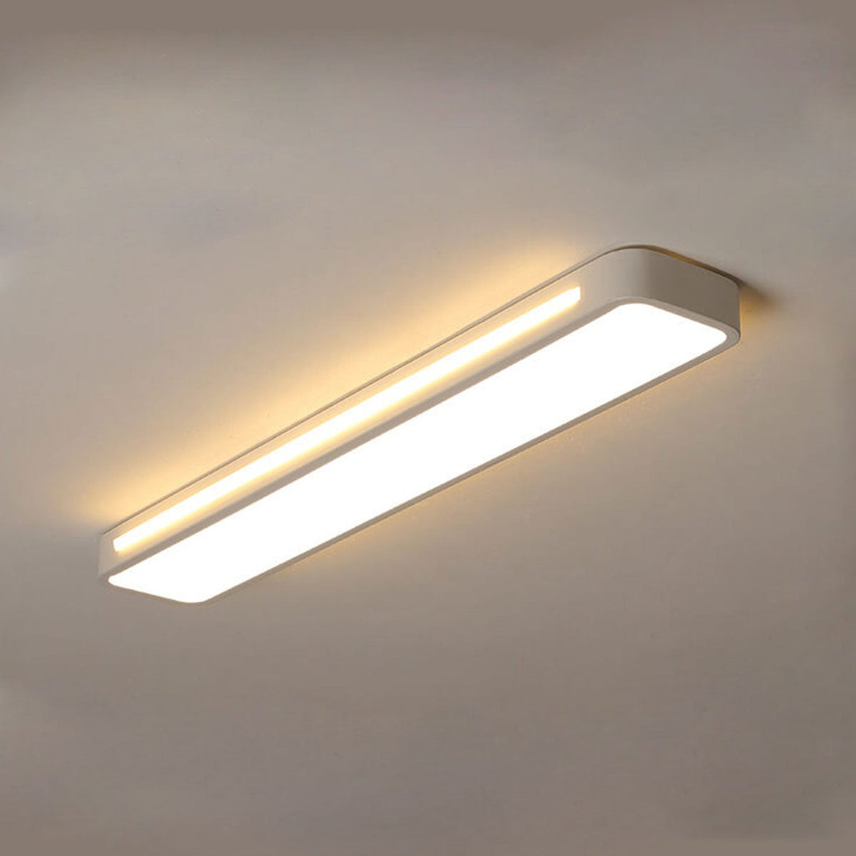 Sleek Rectangular LED Ceiling Light Fixture — Modern Acrylic Flush Mount for Bedroom, Hallway & Living Room