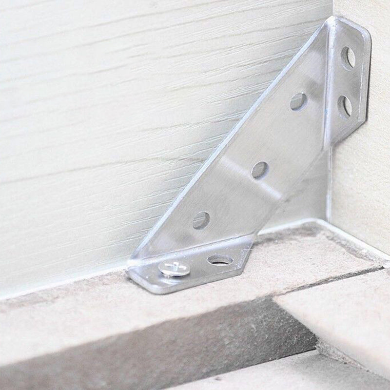 Stainless Steel Corner Braces for Furniture Reinforcement – Triangular Support Brackets for Tables Chairs Shelves Cabinets – Heavy Duty Meta