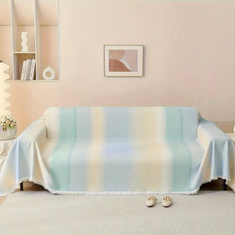 Housse de canapé Rainbow Chill - Soie glacée, antidérapante pour canapé d'angle