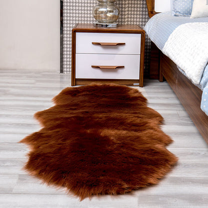 Plush Faux Fur Area Runner 24 × 47 Inches Beige Anti-Slip Backing Hallway Bedroom Entryway Ultra Soft Sheepskin Style Floor Mat for Living R