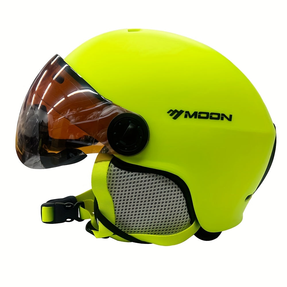 Winter Snow Helmet with Removable Visor for Skiing Snowboarding Mountain Sports Adjustable Head Protection Breathable Padded Lightweight Out