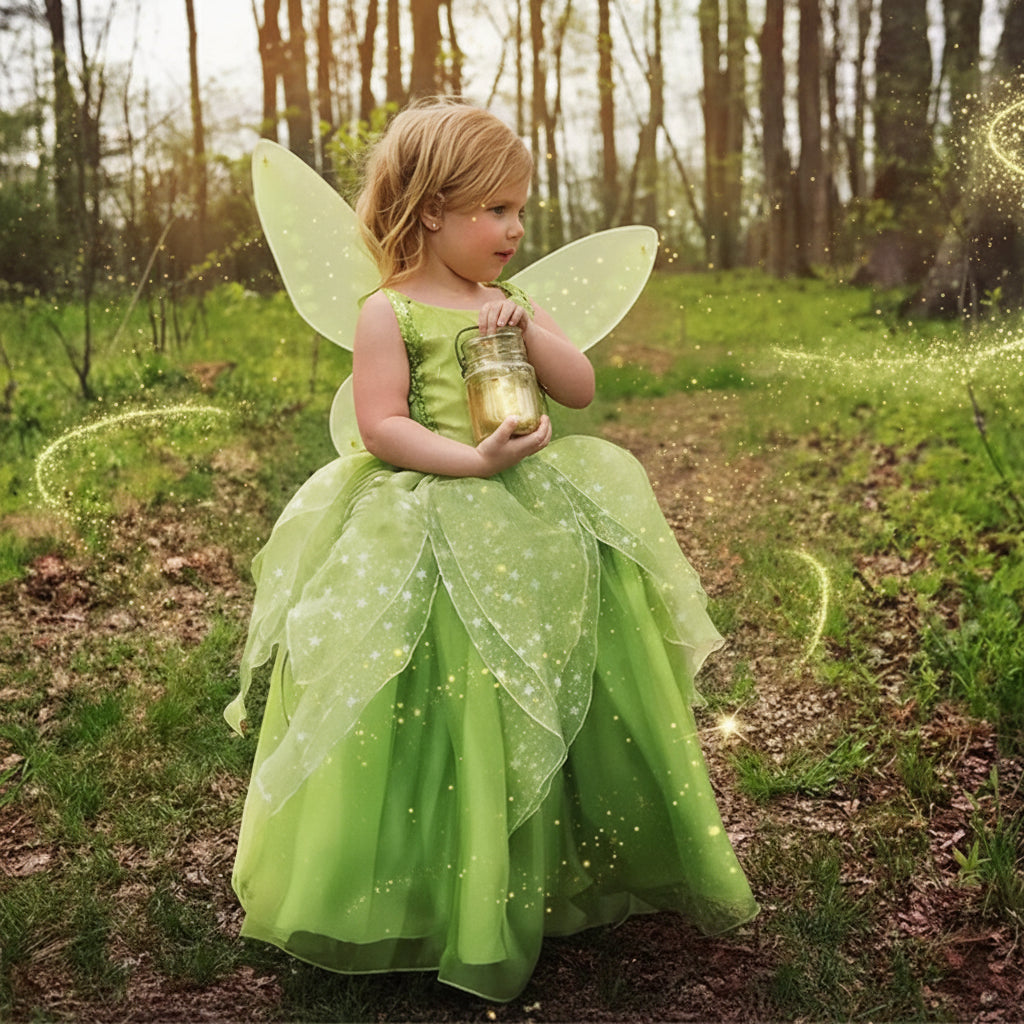 Ensemble de costume de princesse féerique enchanteur pour filles avec accessoires | Parfait pour Halloween et les jeux de rôle