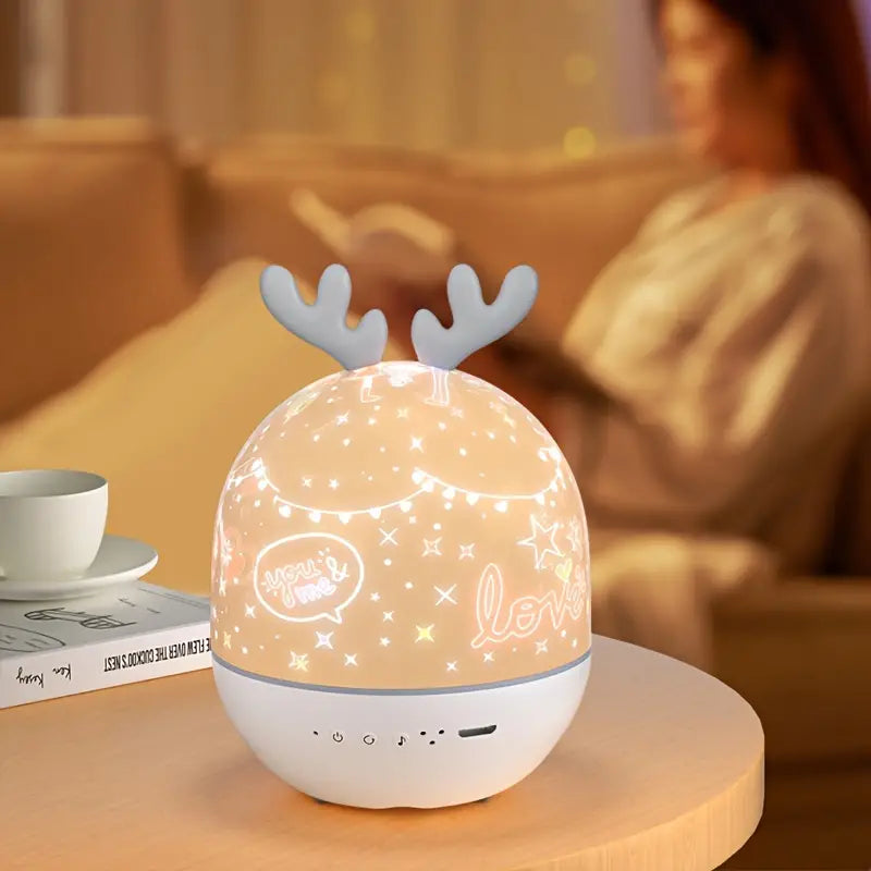 Star & Ocean Projection Night Light for Kids with Music & Remote Control | Rechargeable Galaxy Projector for Nursery Bedroom | Soothing