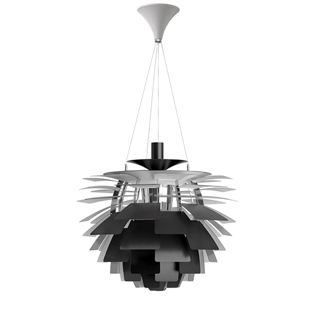 Layered Metal Fixture 19 in Wide Warm White E27 Socket Adjustable Height Kitchen Island Dining Room Cord Suspended Overhead Lighting Texture