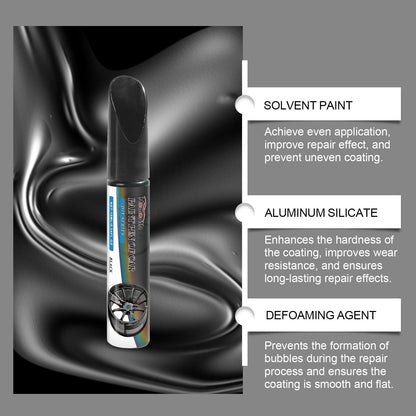 Wheel Touch-Up Paint Pen Set – 3-Pack Black Finish Scratch Repair for Rims & Alloys