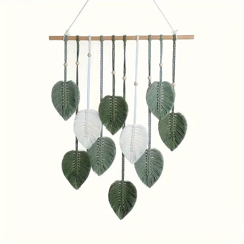 Verdelia - Bohemian Green Leaf Wall Hanging