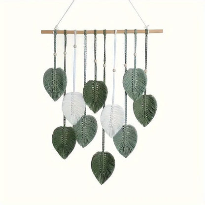 Verdelia - Bohemian Green Leaf Wall Hanging