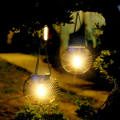 Lanterne solaire à suspendre avec éclairage LED intégré – Lumière chaude pour porche, jardin et terrasse