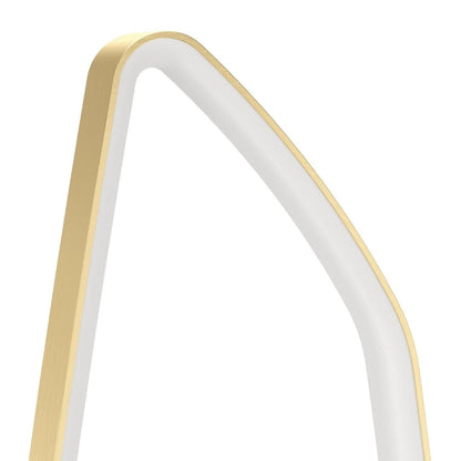 Lampadaire LED élégant | Design moderne en laiton aux formes organiques | Lumière blanc chaud pour une ambiance de salon chaleureuse