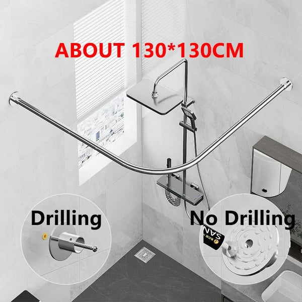 ARCFLEX – L Shaped Telescopic Shower Curtain Rod