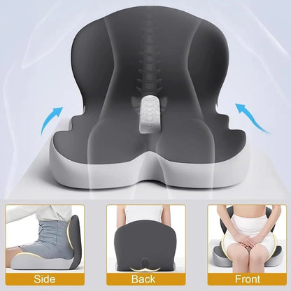 Coussin d'assise en mousse à mémoire de forme orthopédique, housse amovible et lavable