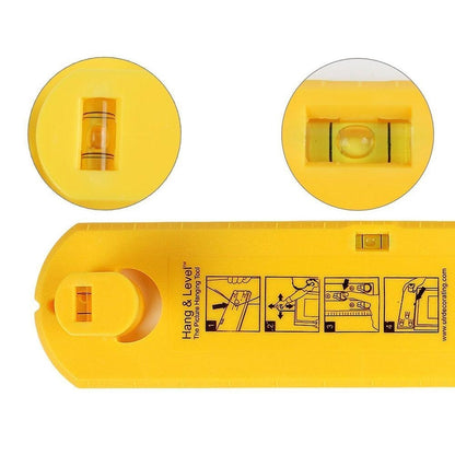 Picture Hanging Tool with Integrated Level for Straight Wall Art Placement and Accurate Nail Marking for Home Gallery Displays