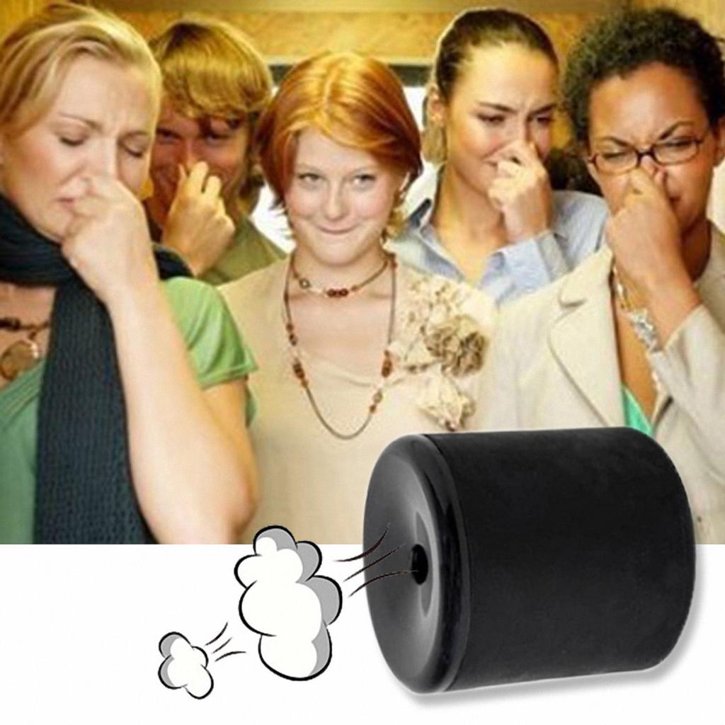 Joke Noise Maker Pocket Prank Device Hand-Pressed Gag Toy for Parties Adults Kids Black Rubber