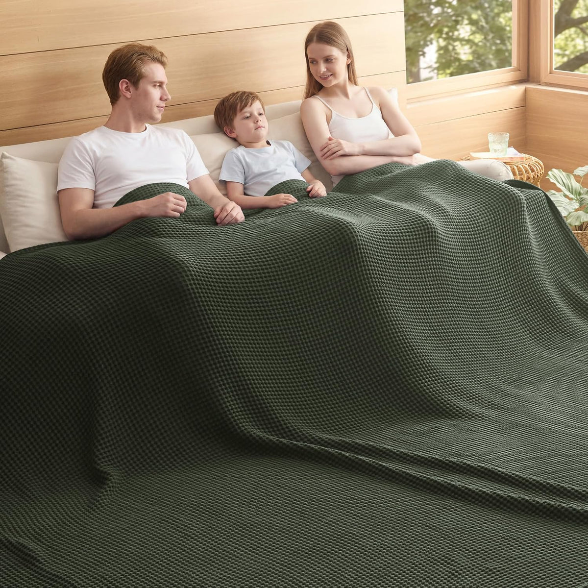 Couverture Ortekor Cozy Comfort | 100 % coton avec tissage gaufré | Légère et respirante pour une utilisation toute l'année