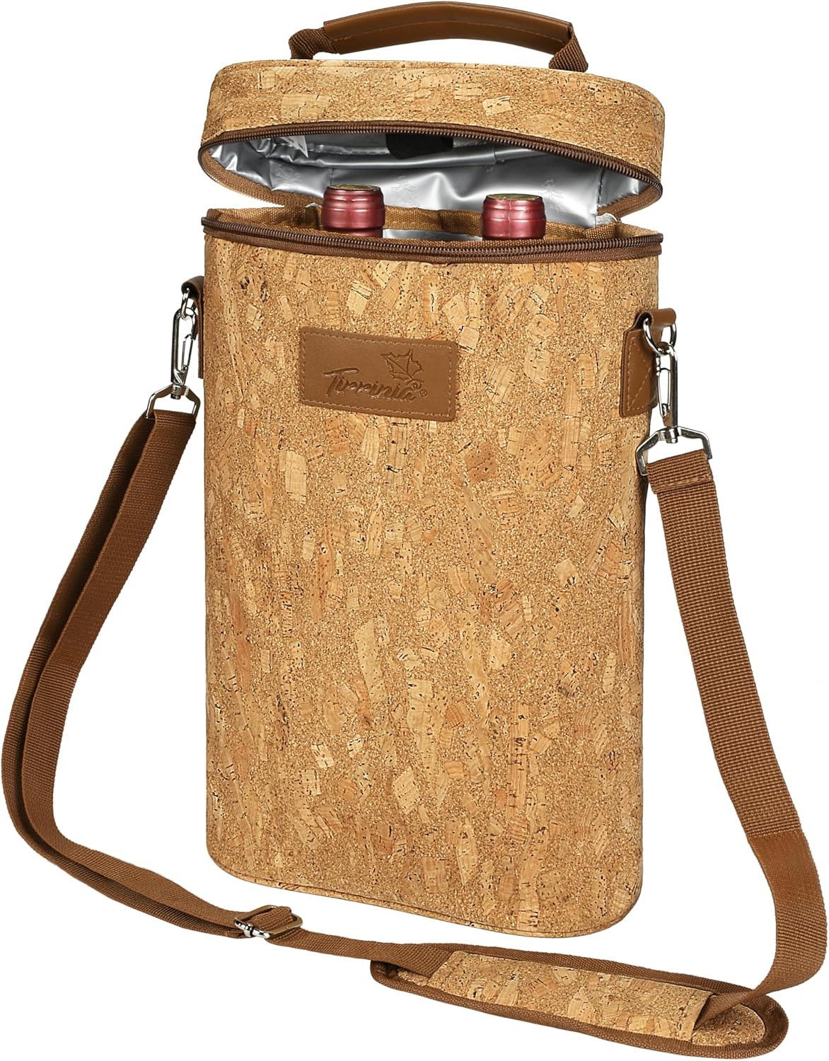 Sac de transport isotherme pour vin avec design rembourré | Glacière étanche pour voyages et fêtes