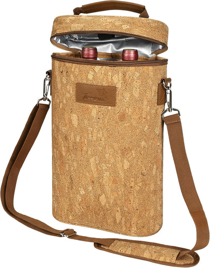 Sac de transport isotherme pour vin avec design rembourré | Glacière étanche pour voyages et fêtes