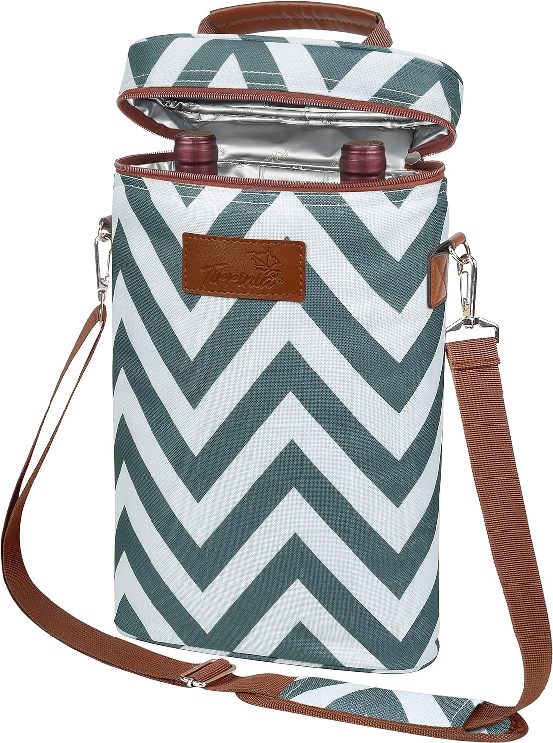 Sac de transport isotherme pour vin avec design rembourré | Glacière étanche pour voyages et fêtes