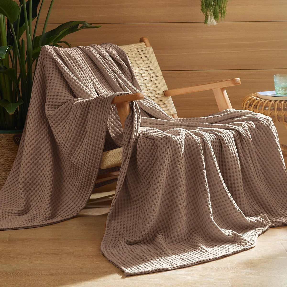 Couverture Ortekor Cozy Comfort | 100 % coton avec tissage gaufré | Légère et respirante pour une utilisation toute l'année