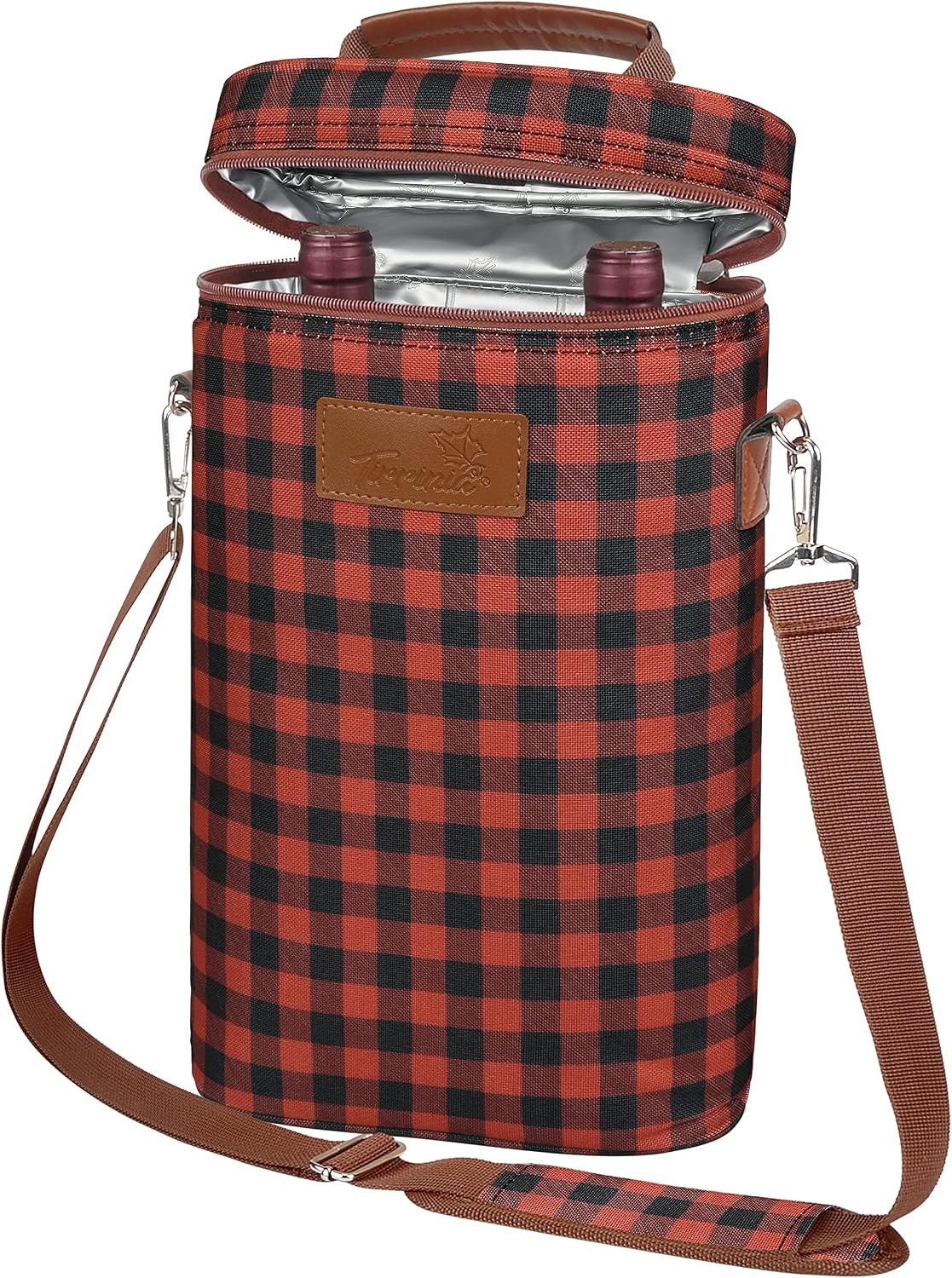 Sac de transport isotherme pour vin avec design rembourré | Glacière étanche pour voyages et fêtes
