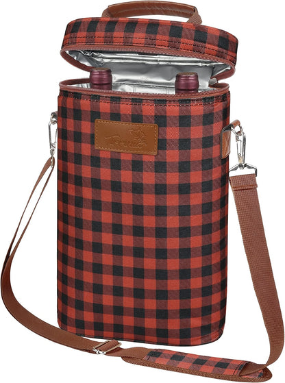 Sac de transport isotherme pour vin avec design rembourré | Glacière étanche pour voyages et fêtes