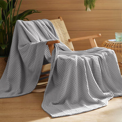Couverture Ortekor Cozy Comfort | 100 % coton avec tissage gaufré | Légère et respirante pour une utilisation toute l'année