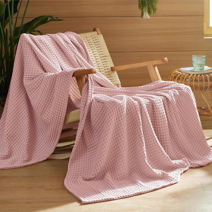 Couverture Ortekor Cozy Comfort | 100 % coton avec tissage gaufré | Légère et respirante pour une utilisation toute l'année