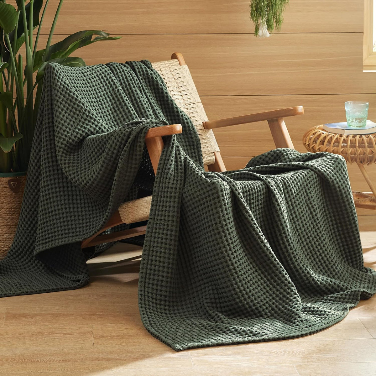 Couverture Ortekor Cozy Comfort | 100 % coton avec tissage gaufré | Légère et respirante pour une utilisation toute l'année