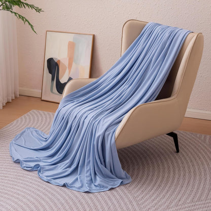 Confort rafraîchissant | Couverture légère réversible pour personnes ayant chaud la nuit | Jeté fin et doux pour lit et canapé