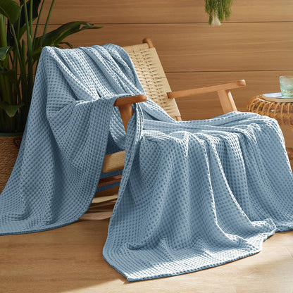 Couverture Ortekor Cozy Comfort | 100 % coton avec tissage gaufré | Légère et respirante pour une utilisation toute l'année