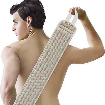 Back Scrubber with Textured Honeycomb Exfoliating Surface for Shower & Bath