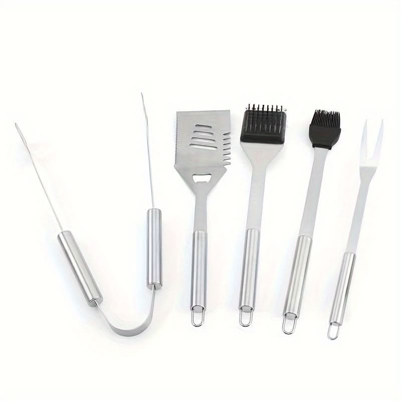 GRILLMASTER – Ensemble d’ustensiles de barbecue en acier inoxydable avec mallette de transport
