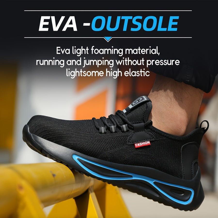 Steel Toe Work Sneakers for Men – Lightweight Breathable Safety Shoes with Puncture Protection for Jobsite & Outdoor Use