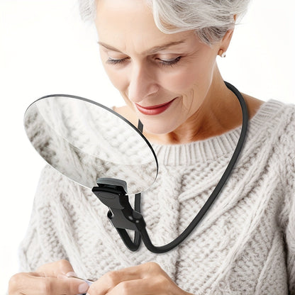 Wearable Neck Magnifying Glass with 5X Lens – Hands-Free Reading Magnifier for Close-Up Work, Needlework, Hobby Projects & Fine Detail Tasks