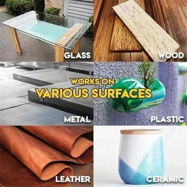 Industrial-Strength Instant Adhesive for Metal, Wood, Plastic, Rubber & Glass – Multi-Surface Repair Glue for DIY Projects, Household