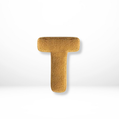 Letter-Shaped Velvet Throw Pillow — Personalized Initial Cushion for Couch, Bed & Nursery Décor