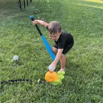 Ortekor Outdoor Fun | 2-in-1 Water Play & Baseball Set with Adjustable Bat | Engaging Summer Activity for Kids