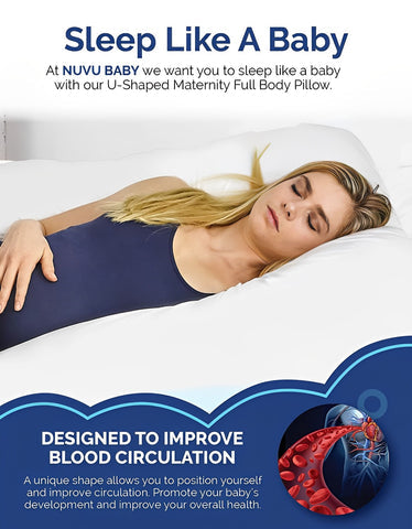 Comfort Haven | U-Shaped Pregnancy Pillow with Soft Cotton Cover | Ultimate Support for Restful Sleep