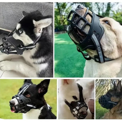 Breathable Mesh Dog Muzzle with Adjustable Straps for Training, Grooming & Safe Walks | Anti-Bite Pet Guard for Small to Large Dogs