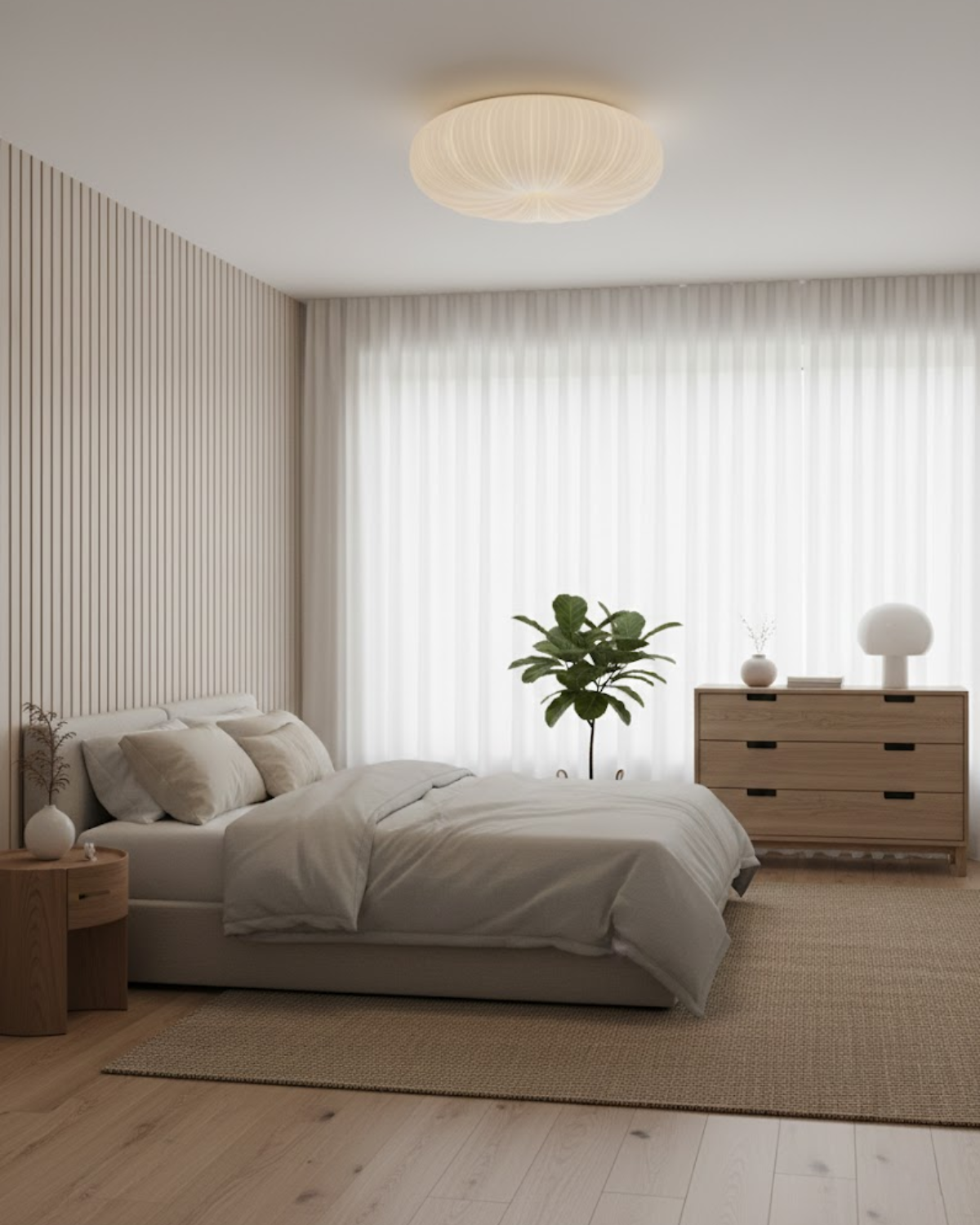 Plafonnier encastré rond minimaliste à température de couleur réglable pour salon et chambre