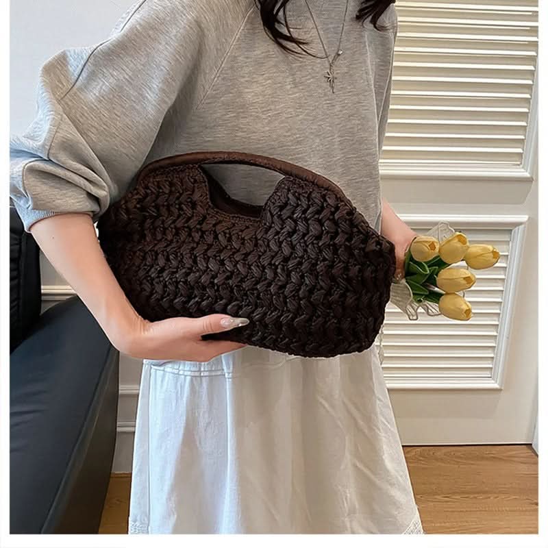 LUXEWEAVE – Sac à bandoulière en raphia tressé
