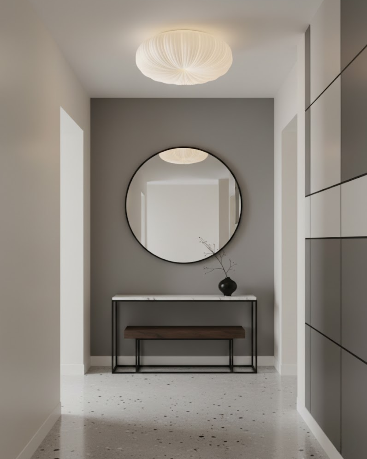 Plafonnier encastré rond minimaliste à température de couleur réglable pour salon et chambre