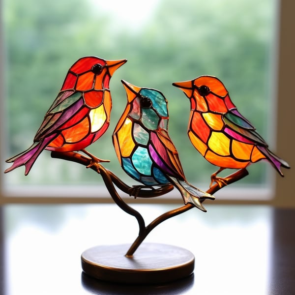 Metal Bird Figurine Set for Shelves & Tables – Nature-Inspired Home Accent, Multiple Sizes Available
