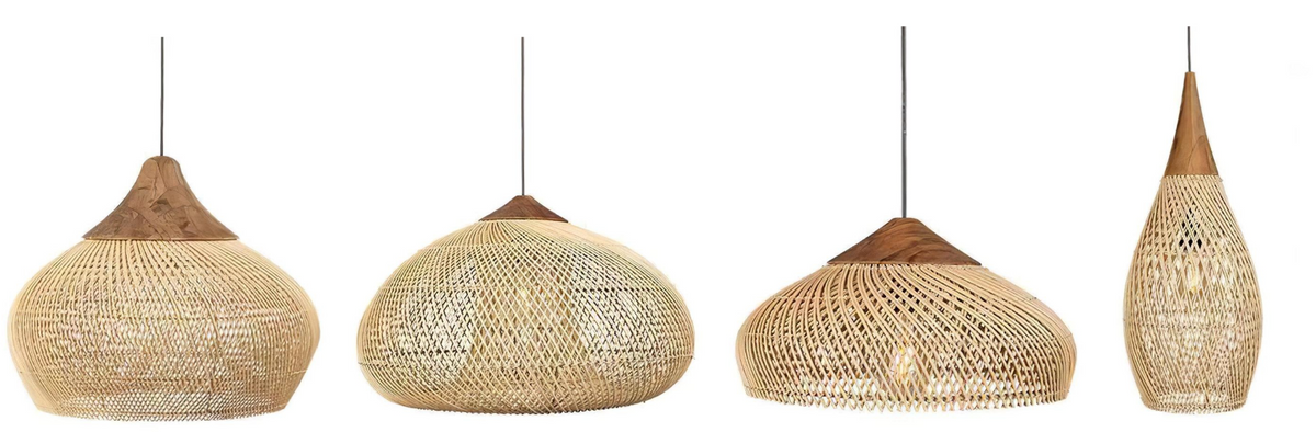 Charme naturel | Suspension en rotin à hauteur réglable | Luminaire suspendu de cuisine chaleureux pour une ambiance cosy