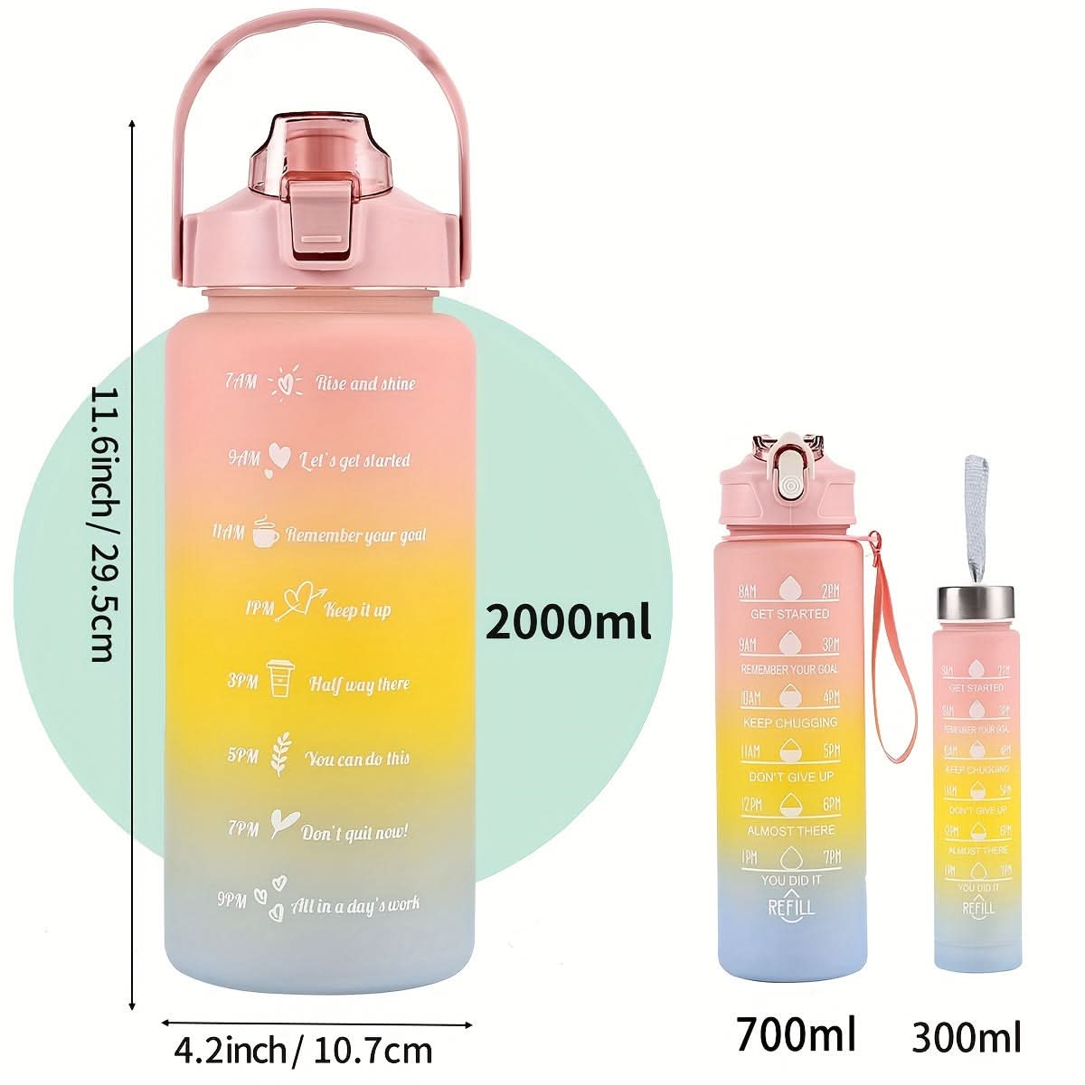 HYDRAGRAD – Gradient Water Bottle with Straw