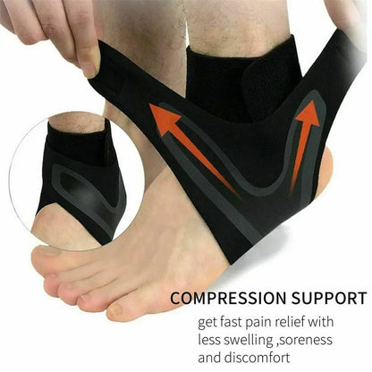 Chevillère de compression ajustable avec maintien enveloppant pour fasciite plantaire, entorses et tendinites