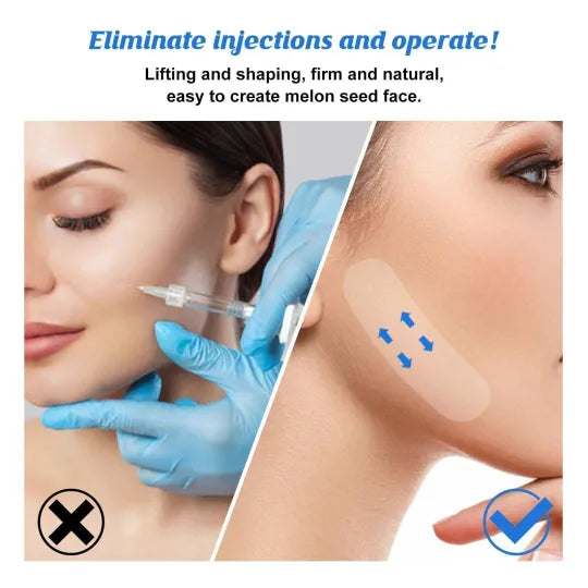 Transparent Facial Contouring Strips for Jawline & Cheek Definition – Discreet Skin Smoothing Adhesive Bands
