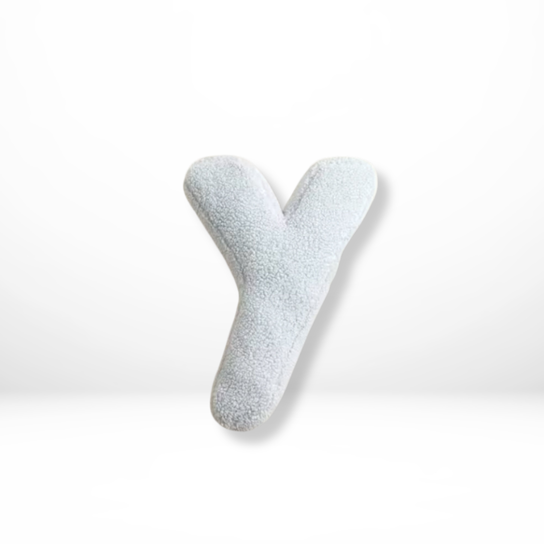 Letter-Shaped Velvet Throw Pillow — Personalized Initial Cushion for Couch, Bed & Nursery Décor