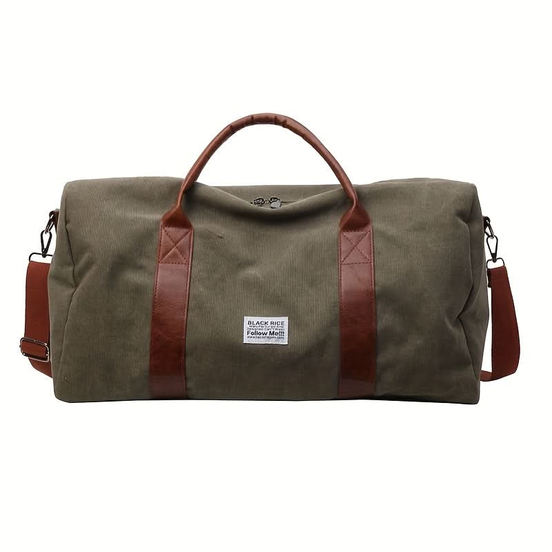 Canvas Overnight Duffel Bag with Multi-Compartment Storage for Travel & Gym